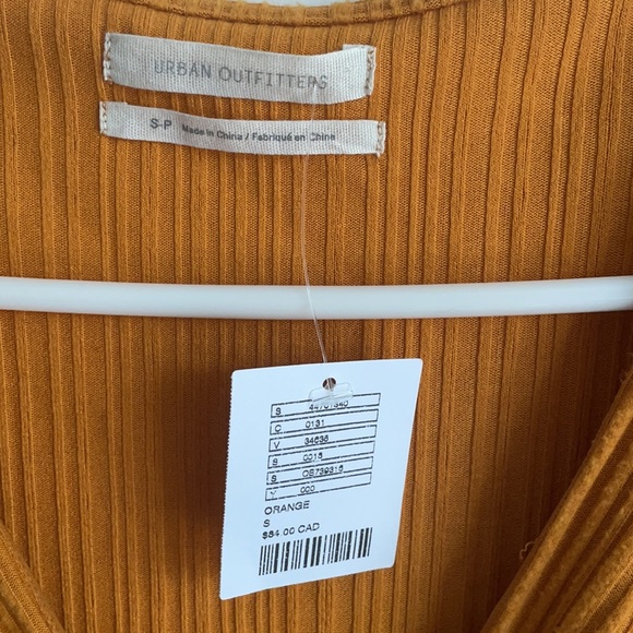 Urban Outfitter orange wrap dress romper for fall (small) - Picture 3 of 4